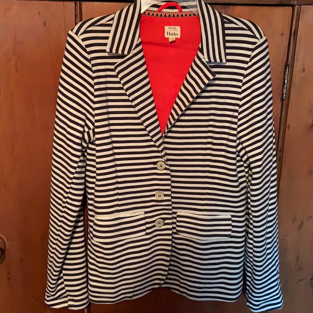 Hatley Navy and White Striped Blazer